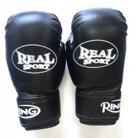 Перчатки боксерские REALSPORT 12 унций, черный